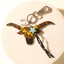 Load image into Gallery viewer, Myra Beaded & Fringe Hand Tooled Leather Key Fobs 🩷PRE-ORDER🩷