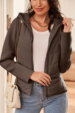 Load image into Gallery viewer, β‘οΈπͺ© π P*r*E*o*R*d*E*r*S π πͺ© β‘οΈ Serena Scuba Sleeve Patchwork Zipped Front Hooded Puffer Jacket