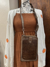Load image into Gallery viewer, Coyote bloom embossed mini sling