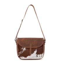 Load image into Gallery viewer, Honey Field Hairon Leather Messenger Bag In Sable Mist 🩷PRE-ORDER🩷