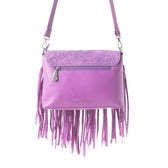 Load image into Gallery viewer, PREORDER~ Wild West Fringe Leather Crossbody Bag In Ash Denim