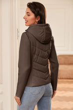 Load image into Gallery viewer, β‘οΈπͺ© π P*r*E*o*R*d*E*r*S π πͺ© β‘οΈ Serena Scuba Sleeve Patchwork Zipped Front Hooded Puffer Jacket