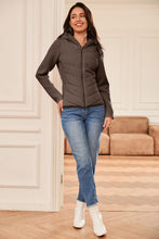 Load image into Gallery viewer, β‘οΈπͺ© π P*r*E*o*R*d*E*r*S π πͺ© β‘οΈ Serena Scuba Sleeve Patchwork Zipped Front Hooded Puffer Jacket