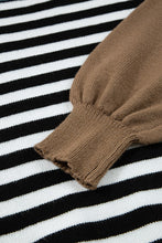 Load image into Gallery viewer, Suzanna  Striped Panels Colorblock Sleeve Chic Sweater : Preorder( tat3/5wks)
