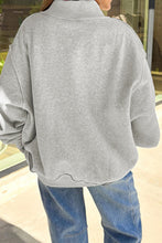 Load image into Gallery viewer, Light Grey (FOOTBALL/GAMEDAY) Double Side Printed High Neck Reversible Sweatshirt
