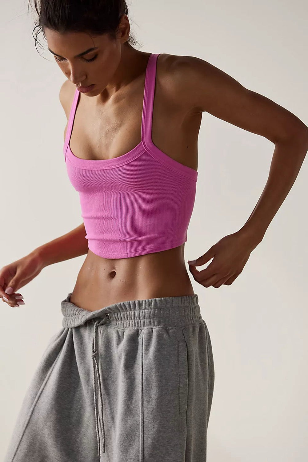 Bailey Girl Athletic Ribbed Cropped Cami Top