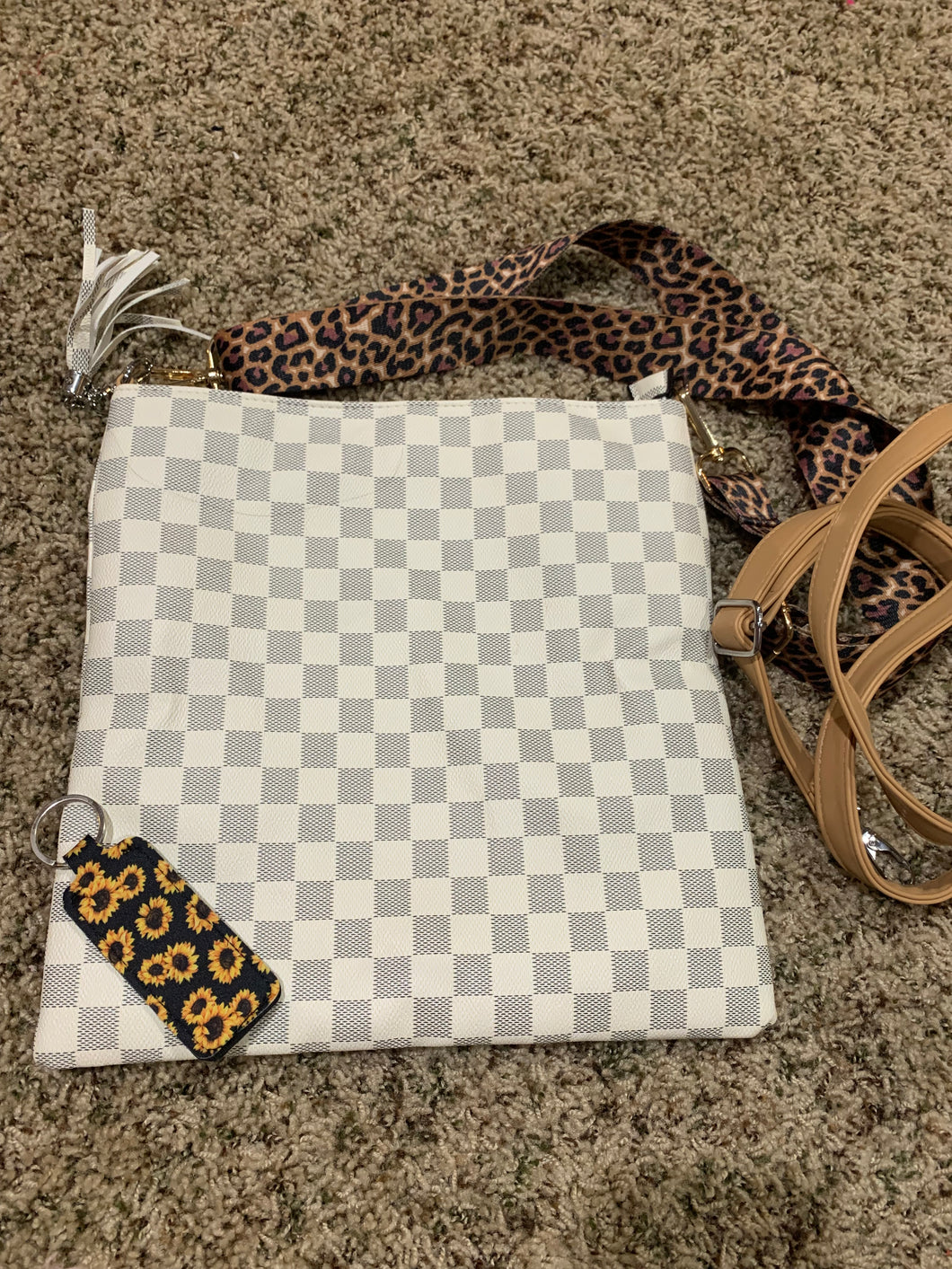 Checker Purse- comes with 2 straps