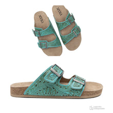 Load image into Gallery viewer, PREORDER~ Verdent Ranges Hand-Tooled Sandals
