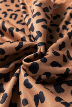 Load image into Gallery viewer, Khaki Leopard Striped Patchwork Loose Sweatshirt
