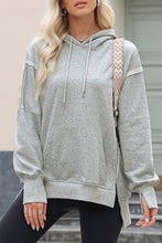 Load image into Gallery viewer, ⚡️🪩 🏁 P*r*E*o*R*d*E*r*S 🏁 🪩 ⚡️  Simplicity Light Grey Raw Trim Kangaroo Pocket Baggy Hoodie
