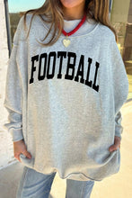 Load image into Gallery viewer, Light Grey (FOOTBALL/GAMEDAY) Double Side Printed High Neck Reversible Sweatshirt
