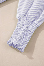 Load image into Gallery viewer, Bailey Striped Shirred Cuff Buttoned Loose Fit Shirt
