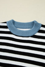 Load image into Gallery viewer, Suzanna  Striped Panels Colorblock Sleeve Chic Sweater : Preorder( tat3/5wks)
