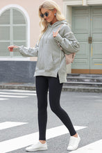 Load image into Gallery viewer, ⚡️🪩 🏁 P*r*E*o*R*d*E*r*S 🏁 🪩 ⚡️  Simplicity Light Grey Raw Trim Kangaroo Pocket Baggy Hoodie
