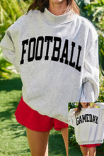 Load image into Gallery viewer, Light Grey (FOOTBALL/GAMEDAY) Double Side Printed High Neck Reversible Sweatshirt
