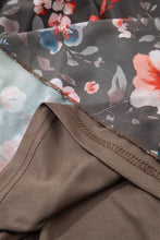 Load image into Gallery viewer, Brown Frilly Smocked Bodice Floral Mesh Mini Dress : Preorder( tat3/5wks)
