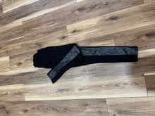 Load image into Gallery viewer, Stretchy black leggings with vegan leather panels
