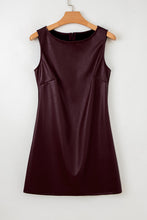 Load image into Gallery viewer, ⚡️🪩 🏁 P*r*E*o*R*d*E*r*S 🏁 🪩 ⚡️ Vegan Leather Sleeveless Mini Dress
