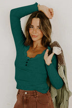 Load image into Gallery viewer, Karoline Neckline Button Ribbed Top
