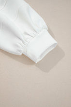 Load image into Gallery viewer, ⚡️🪩 🏁 P*r*E*o*R*d*E*r*S 🏁 🪩 ⚡️  ⚡️🪩 🏁 P*r*E*o*R*d*E*r*S 🏁 🪩 ⚡️  White Solid Color Zip Up Knit Puff Sleeve Jacket
