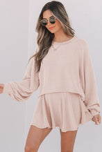 Load image into Gallery viewer, ⚡️🪩 🏁 P*r*E*o*R*d*E*r*S 🏁 🪩 ⚡️ Kori Corded Lantern Sleeve Top High Waist Ruffled Mini Skirt Set
