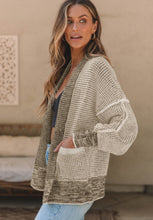 Load image into Gallery viewer, Apricot chunky knit jacket length Cardi
