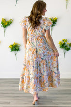 Load image into Gallery viewer, 🖤 PRE-ORDER🖤 Elizabeth Orange Floral Maxi Dress
