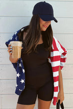 Load image into Gallery viewer, 🖤 PRE-ORDER🖤 JINGER Stars &amp; Stripes Zipped/Collared Oversized Sweatshirt
