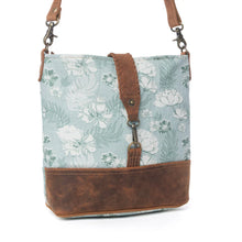 Load image into Gallery viewer, Sagefield Cotton &amp; Leather Shoulder Bag In Mint Brown 🩷PRE-ORDER🩷
