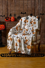 Load image into Gallery viewer, Orange Halloween Ghost Pumpkin Print Fleece Throw Blanket60x80inches (tat3/5wks)
