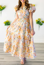 Load image into Gallery viewer, 🖤 PRE-ORDER🖤 Elizabeth Orange Floral Maxi Dress
