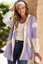 Load image into Gallery viewer, ⚡️🪩 🏁 P*r*E*o*R*d*E*r*S 🏁 🪩 ⚡️  Orchid Petal Waffle Knit Patchy Button Front Oversize Throw On Jacket
