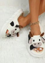 Load image into Gallery viewer, Cow slippers
