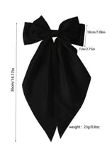 Load image into Gallery viewer, Blk Oversized Bowknot Satin Hair Clip~ 3 pack

