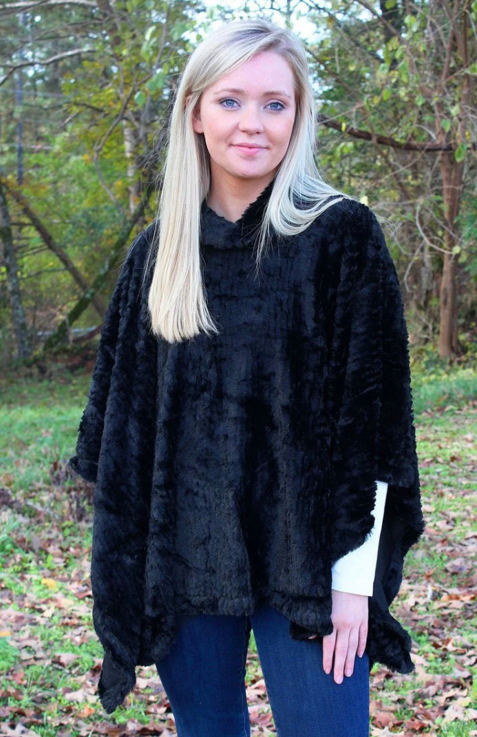 Faux Fur Poncho